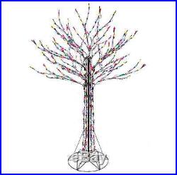 NEW Outdoor Christmas Decoration Multi Color LED Light Xmas Tree Sculpture 6 ft