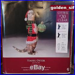 NEW Outdoor Lighted Christmas Holiday Yard Decoration Tinsel Otter