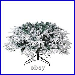 NEW PE&PVC 1080 Tips 7FT Artificial Christmas Trees Flocked Snow Tree White Tree