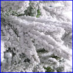 NEW! PE&PVC 1080 Tips 7.0FT Artificial Christmas Trees Flocked Snow White Tree