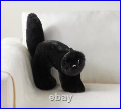 NEW Pottery Barn Black Cat Halloween Pillow 15 inches