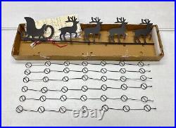 NEW Pottery Barn Bronze Reindeer Wall Mounted Christmas Holiday Card HolderREAD