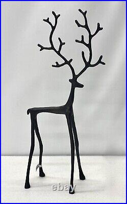 NEW Pottery Barn Bronze Sculpted Reindeer Christmas Holiday DecorMEDIUM