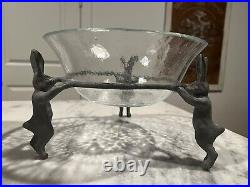 NEW Pottery Barn Essex Zinc Bunny Serving Bowl Rabbit Easter