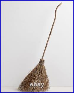 NEW Pottery Barn Light Up LIT witch Broom Stick Brown Large