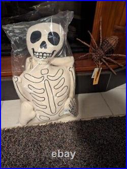 NEW Pottery Barn Mr. Bones Shaped Pillow, Skeleton, Halloween