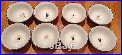 NEW Pottery Barn Reindeer Bowls Full Set of All 8! Holiday RAREGreat Gift