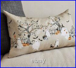 NEW Pottery Barn Scary Squad Lumbar Pillow Cover, Halloween, Ghosts