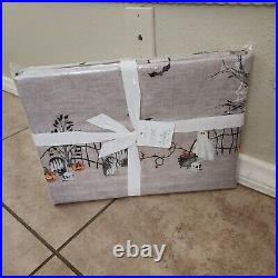 NEW Pottery Barn Scary Squad Oilcloth 70 x 108 Tablecloth Halloween Gus ghost