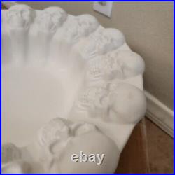 NEW Pottery Barn Skeleton Skull Stoneware Candy Bowl Dish Halloween Walking dead