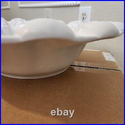 NEW Pottery Barn Skeleton Skull Stoneware Candy Bowl Dish Halloween Walking dead