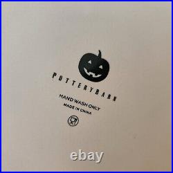 NEW Pottery Barn Skeleton Skull Stoneware Candy Bowl Dish Halloween Walking dead