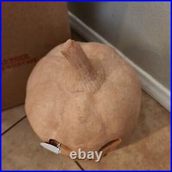 NEW Pottery Barn Terracotta Jack O Lantern Luminary XL XLarge Pumpkin ORANGE
