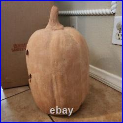 NEW Pottery Barn Terracotta Jack O Lantern Luminary XL XLarge Pumpkin ORANGE