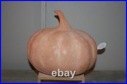 NEW Pottery Barn Terracotta Pumpkin MEDIUM Jack O'Lantern Luminary Orange In Box