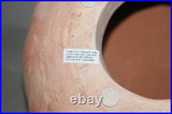 NEW Pottery Barn Terracotta Pumpkin MEDIUM Jack O'Lantern Luminary Orange In Box