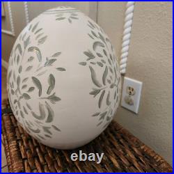 NEW Pottery barn Chambray LARGE Ceramic Painted Easter Egg Blue White