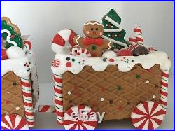 NEW! RAZ Imports 22 1/2 GINGERBREAD PEPPERMINT CANDY CANE TRAIN Christmas