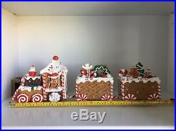 NEW! RAZ Imports 22 1/2 GINGERBREAD PEPPERMINT CANDY CANE TRAIN Christmas