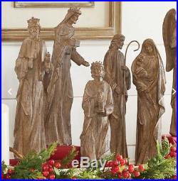 NEW Raz 17 Natural Brown Nativity Set Christmas Figures Decoration 3801617