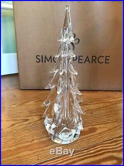 NEW SIMON PEARCE Vermont Five Sided Evergreen Tree very small chip on one branc
