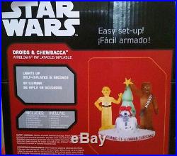 NEW STAR WARS 6' Inflatable I'm Dreaming of a Droid Christmas Chewbacca Airblown