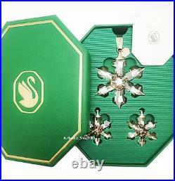 NEW SWAROVSKI Annual Edition Christmas Snowflake Ornament Set With Box 5634890