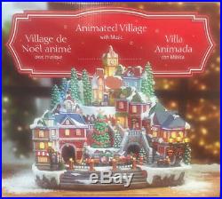 NEW Stunning Christmas LED Winter Village Scene Rotating Train Lights and Music