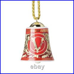 NEW VERSACE ROSENTHAL VIRTUS HOLIDAY Porcelain Christmas Holiday BELL Ornament