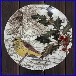 NEW Vintage Y2K Pottery Barn Christmas Songbird Floral Set 4 8.25 Plates Boxed NEW Vintage Y2K Pottery Barn Christmas Songbird Floral Set 4 8.25 Plates Boxed