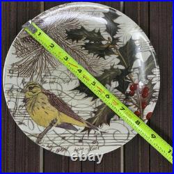 NEW Vintage Y2K Pottery Barn Christmas Songbird Floral Set 4 8.25 Plates Boxed NEW Vintage Y2K Pottery Barn Christmas Songbird Floral Set 4 8.25 Plates Boxed