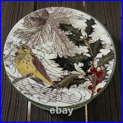 NEW Vintage Y2K Pottery Barn Christmas Songbird Floral Set 4 8.25 Plates Boxed NEW Vintage Y2K Pottery Barn Christmas Songbird Floral Set 4 8.25 Plates Boxed