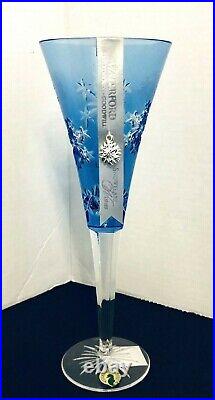 NEW Waterford SNOWFLAKE WISHES For GOODWILL TOASTING FLUTE Kerry Light Blue Nbox