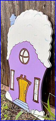 NEW Whoville Houses Wood GRINCH Village Yard Art Decorations 2 Pc Bundle