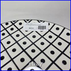 NEW WithTag M Bagwell Mix & Match Black White 12 Pedestal Cake Stand RARE