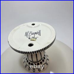 NEW WithTag M Bagwell Mix & Match Black White 12 Pedestal Cake Stand RARE
