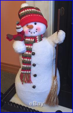 NEW XL Large 70cm ICE Frozen Snowman Christmas Figure Xmas Decoration Fire Side