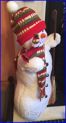 NEW XL Large 70cm ICE Frozen Snowman Christmas Figure Xmas Decoration Fire Side