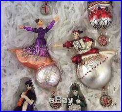 NEW in Box Pottery Barn Set 12 Twelve Days of Christmas Mercury Ornaments 2016