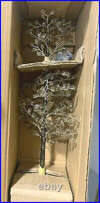 NEW in box Pottery Barn faceted mirror TREE Small 16 GLASS