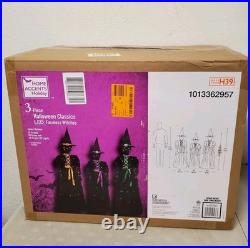 NEWithSEALED Home Accents Holiday 3-Piece Halloween Classics LED Faceless Witches