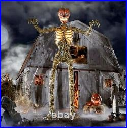 NIB 12′ Ft Pumpkin Inferno Skeleton Halloween Home Depot LOCAL PICKUP ONLY