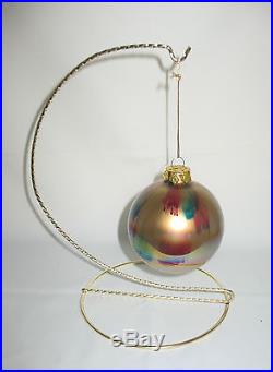 Nib-36 Fabulous Designer Gold Teal Green Blue Christmas Ball Ornaments 3.25