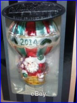 NIB CHRISTOPHER RADKO 2014 CHRISTMAS SANTA HAND CRAFTED GLASS ORNAMENT