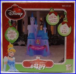 NIB Disney Cinderella Projection Airblown Inflatable Christmas 8ft. Castle Blue