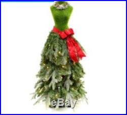 NIB Dress Form Pre-lit Tree Manaquin 3 Ft Window Store Display Stand Xmas NEW