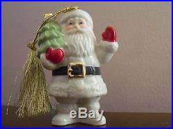 NIB Lenox Porcelain Holiday Christmas Ornament 2015 Santa Claus withGift Box