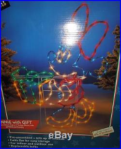 NIB Mickey Unlimited Minnie withGift Lighted In/Outdoor Scultpure by Mr. Christmas