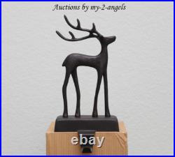 NIB Pottery Barn Christmas Santa's Sleigh REINDEER DEER Stocking Holder BRONZE NIB Pottery Barn Christmas Santa's Sleigh REINDEER DEER Stocking Holder BRONZE