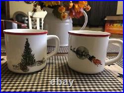 NIB-Pottery Barn National Lampoon’s Christmas Vacation Set/2 mugs